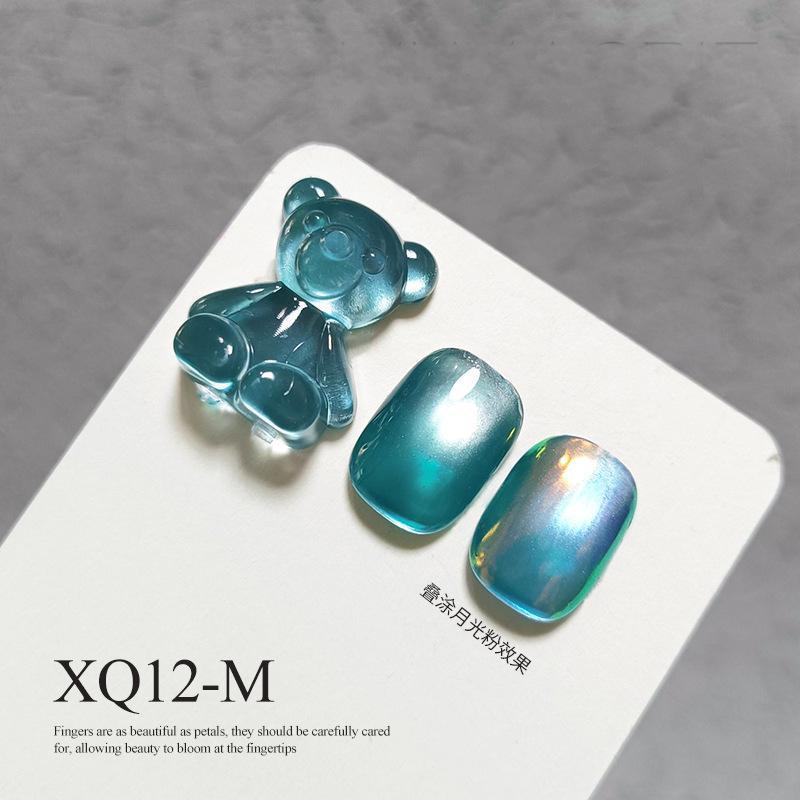 万家灯火猫眼38色冰晶瓷白玻璃珠猫眼光疗甲油胶15ml整套美甲专用|undefined