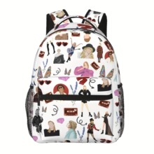 J 47021 Taylor Swift Print Backpack ӡ��˫��� ŷ������羳