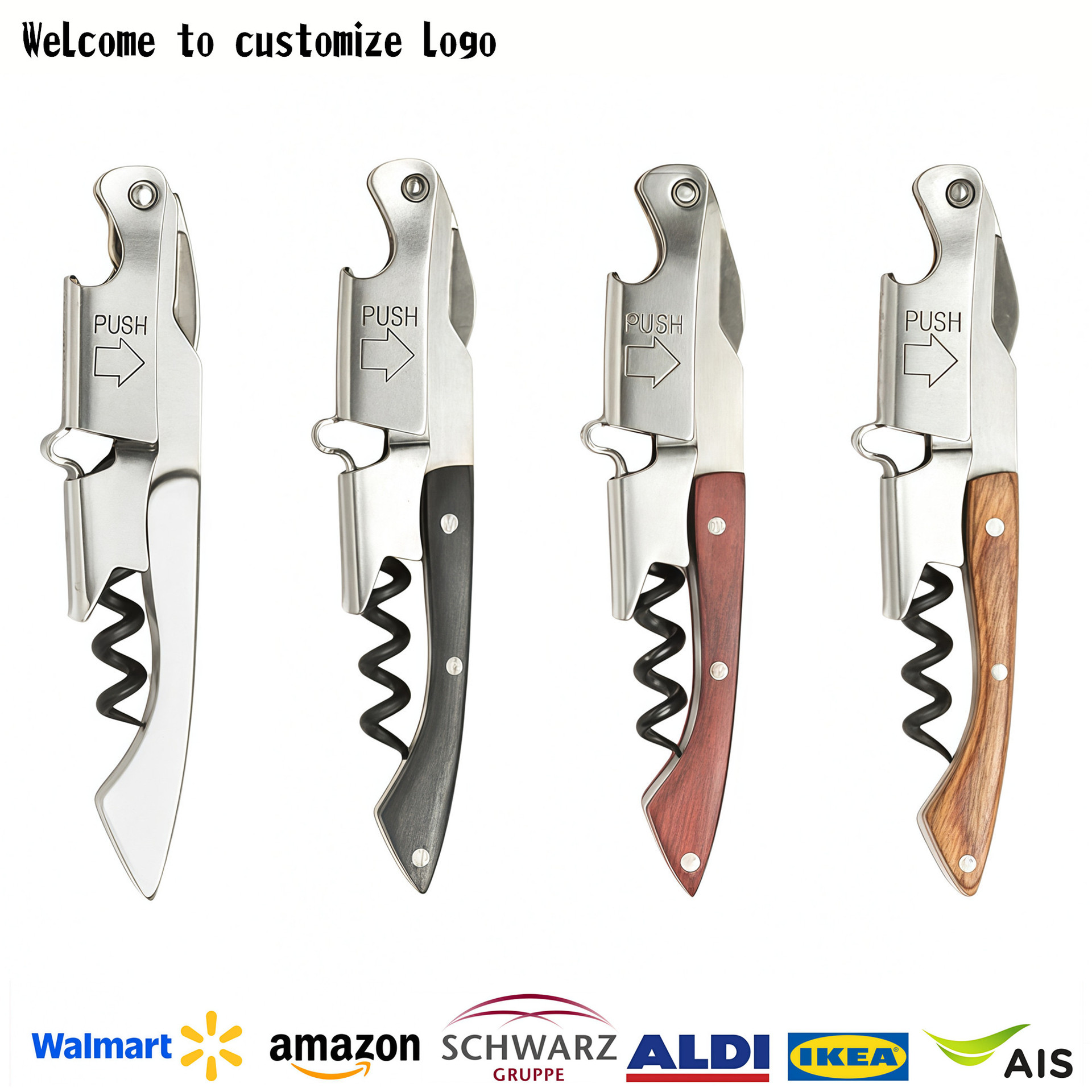 开瓶器不锈钢多功能海马刀开酒器便携酒刀启起子家用高端侍酒师