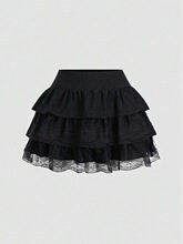 B 22664 White Lace Cake Skirt ��ɫ�ٽz����ȹ �W���羳
