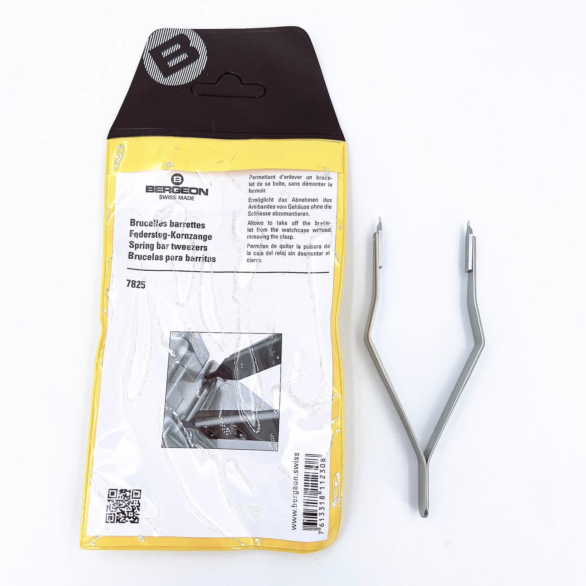 瑞士博格BERGEON7825伸缩生耳钳 拆表带工具 可拆劳 拆生耳钳