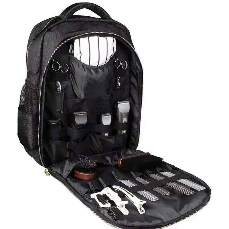 New cross-border large-capacity tool bag, can be used as a storage backpack for hairdressers, holding hairdressing tools, scissors, and hair dryer