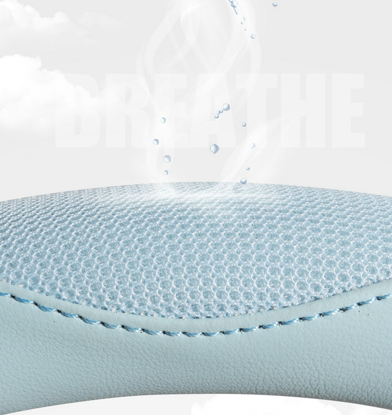 Cross-border car steering wheel cover summer ice silk breathable four-season universal women's D-type handle cover interior supplies protective cover