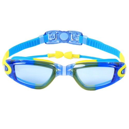 Children's swim goggles and swim cap set, high-definition waterproof anti-fog swimming goggles for boys and girls, one-piece set, drop shipping