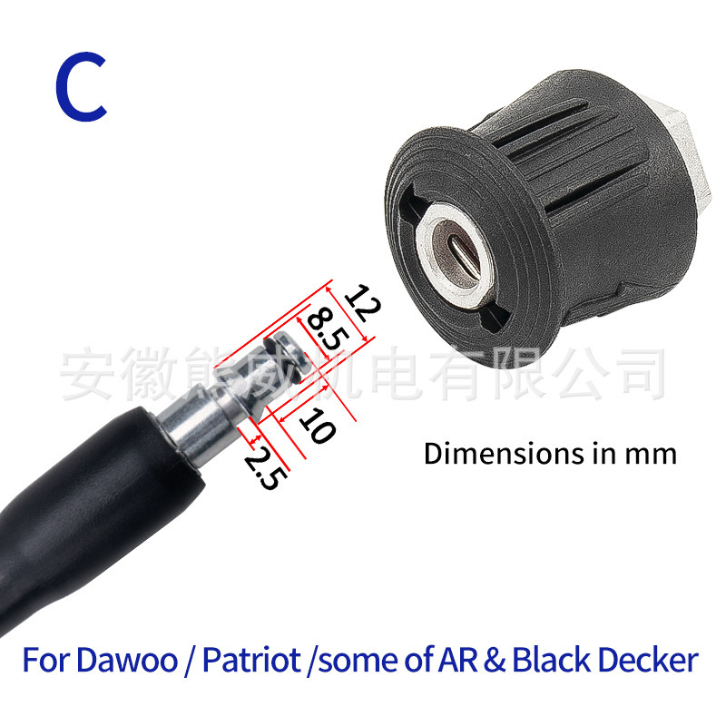 Conector de conversión de tubería de agua de alta presión de lavadora transfronteriza, conector de entrada de agua de pistola de agua de alta presión, conversión de material de aleación de aluminio M22
