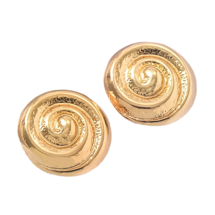 Minimalist Round Hammered Non-pierced Ear Clips For Women_voghion.com