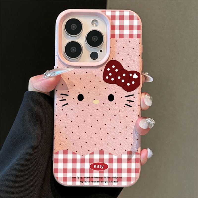 Plaid Hello Kitty Is Suitable for Apple 17 Mobile Phone Case Iphone16Promax Cute 15 Soft Case 14 Cartoon 13 Plaid Hello Kitty Is Suitable for Apple 17 Mobile Phone Case Iphone16Promax Cute 15 Soft Case 14 Cartoon 13