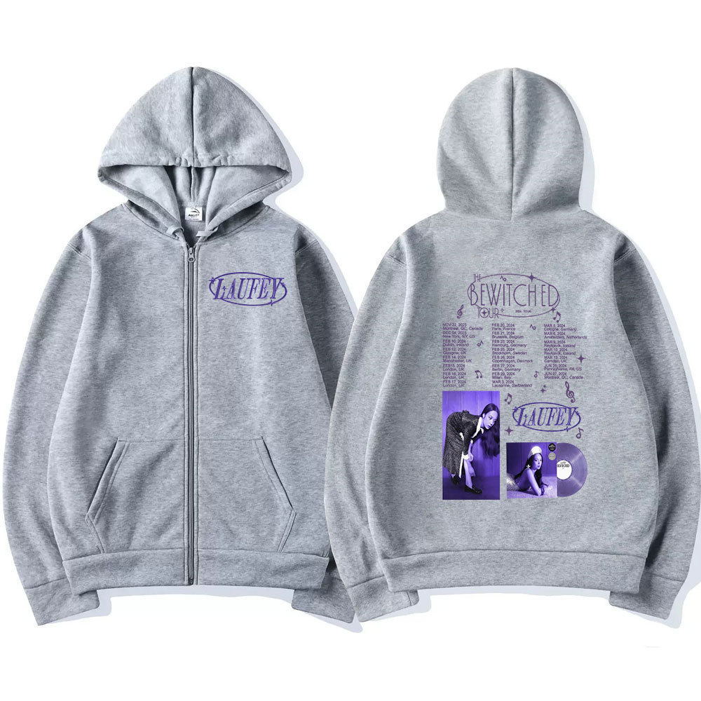 Laufey The Bewitched Tour 2024 Zipper Hoodie Fashion Harajuk