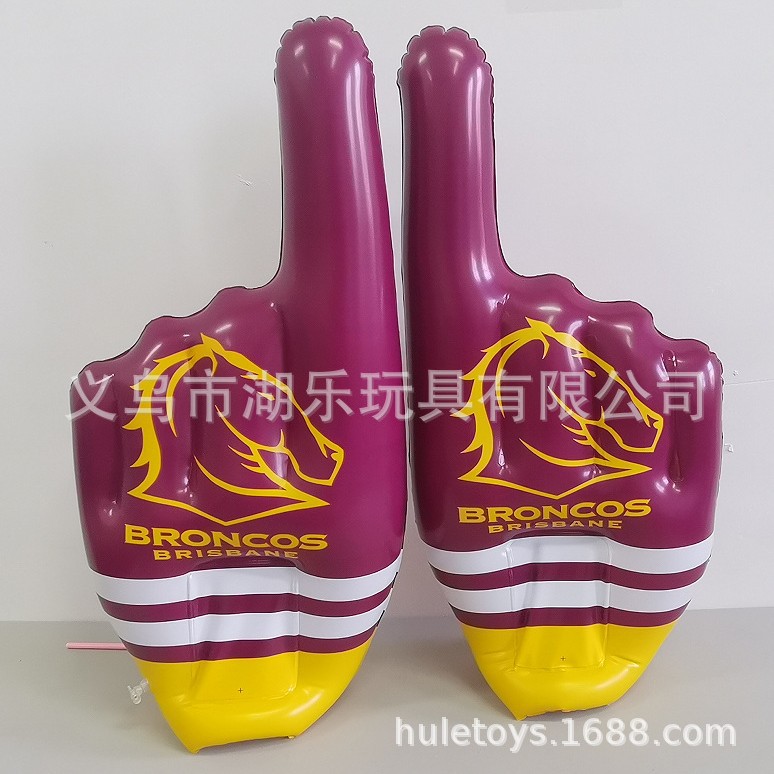 Manufacturer customized single finger inflatable palm PVC inflatable…