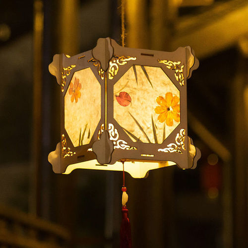 New Year Lantern Children's Handmade DIY Material Kit Yuanxiao Creative Ancient Style Handheld Lantern Spring Festival Dragon Year Decor