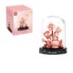 Compatible with Lego Cyber Red Blocks Assembled Champagne Rose Valentine's Day Peony Flower Decoration Eternal Flower Creative Gift