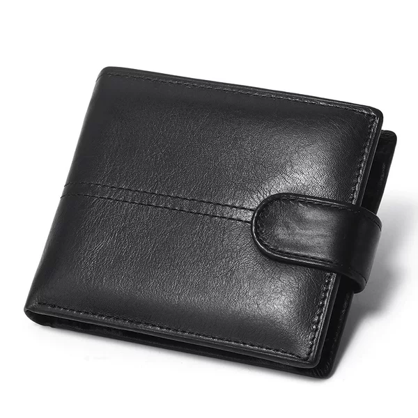 Cross-border supply European and American men's leather wallet RFID anti-theft brush anti-magnetic short fashion coin wallet wallet factory