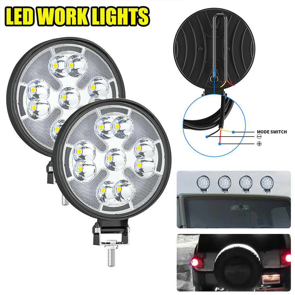 Luz de trabajo LED de automóvil 4 pulgadas mini cuadrado 9 lámparas 63W lámpara auxiliar transformada faro image 6