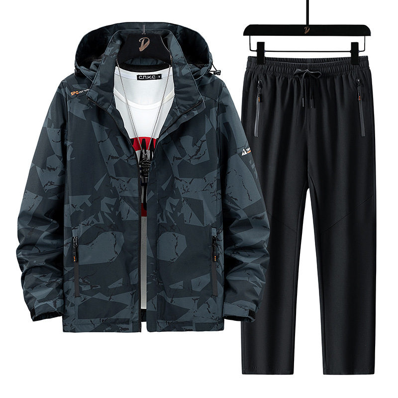 Ensemble de sport décontracté pour homme 2026 : veste fine à capuche et pantalon deux pièces (grandes tailles)._voghion.com