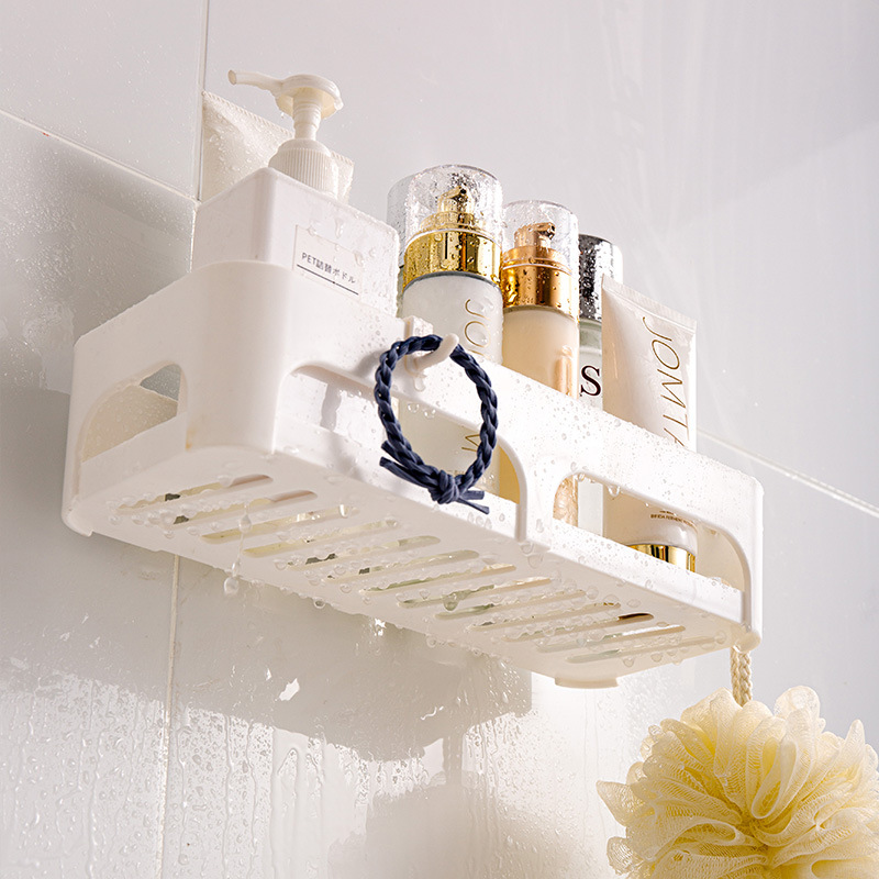 Estante de almacenamiento de baño Punch-libre montado en la pared cocina baño lavabo baño pared cosméticos almacenamiento