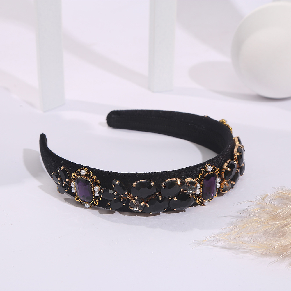 1 Piece Quantity Daily Occasion Simple Style Geometric Rhinestone Flowers Rhinestones Hair Band 1 Piece