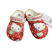 24新款卡通拖鞋Hello KT款凯蒂猫儿童洞洞鞋防滑沙滩鞋拖鞋花园鞋