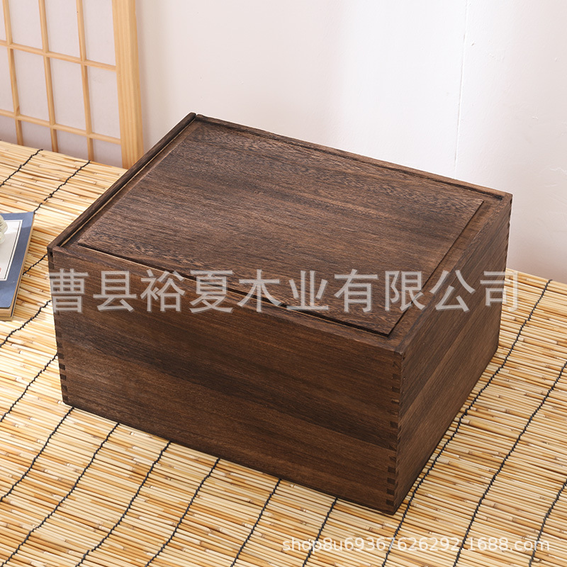 实木茶叶柜茶饼储藏柜普洱茶叶收纳盒厨房抽拉盖米桶米箱木制茶盒