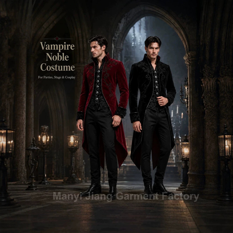 Medieval Renaissance Tailcoat Men's Steampunk Retro Coat Halloween Cosplay Costume