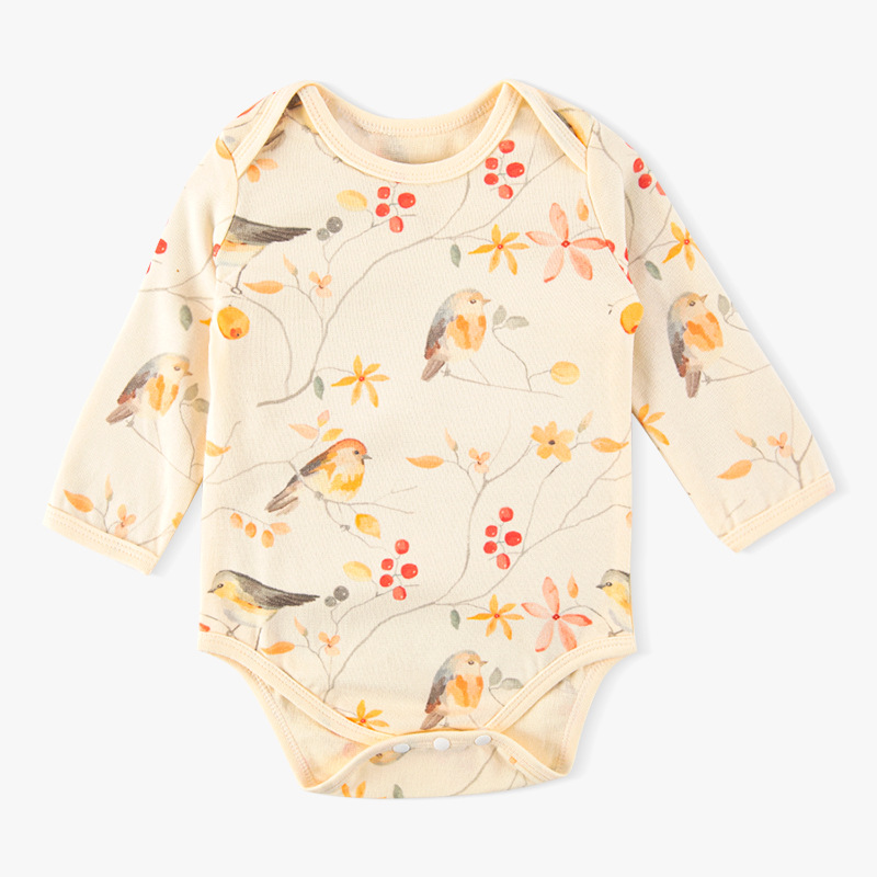 Estilo europeo y americano de manga larga abrigo envoltura collar mono bebé primavera y otoño lindo mameluco hembra bebé red rojo