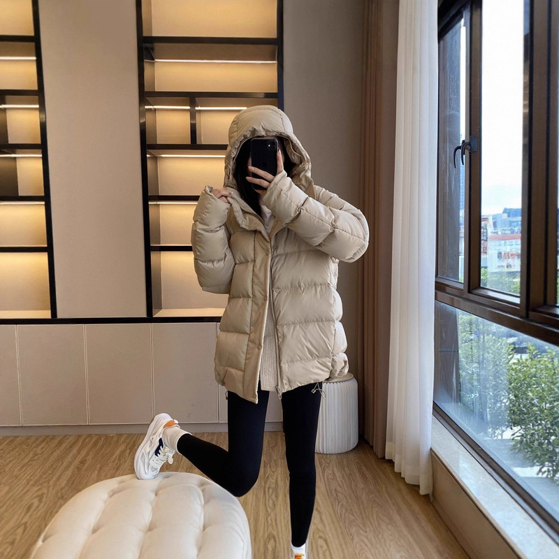 Lulu's Wunder Puff Six-Compartment White Duck down Bread-Style down Jacket for Men and Women, Same Style for Couples