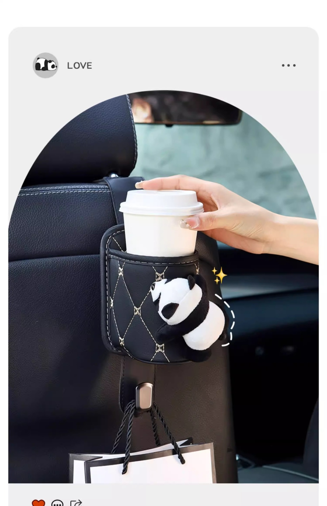 Car water cup holder multi-function storage car seat rear row hook storage car interior decoration good sense