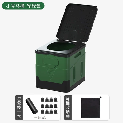 Emergency Toilet, Kempinq və səyahət - military-green-small-toilet-set-garbage-bag-storage-bag