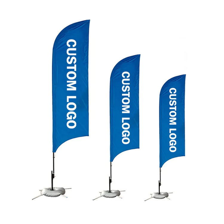 亚马逊跨境货源沙滩旗户外广告宣传注水刀旗活动旗刀型旗面彩旗