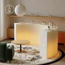 产品展示柜商用货架化妆品展示架承重可折叠陈列发光置物J*