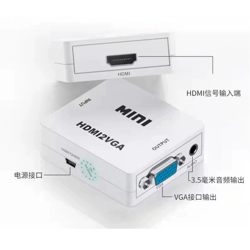 HDMI к AV/HDTV/VGA конвертер компактная белая коробка поддерживает аудио распределитель проводка промо-hot sale