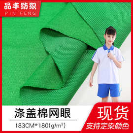 TC涤盖棉网眼珠地布180g 高牢交织混纺涤棉鸟眼布 夏季校服专用布