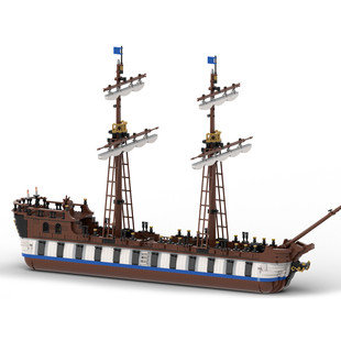 Moc-155721 Pirate Themed Series Armed Merchant Ship Model 2423 Particle Number
