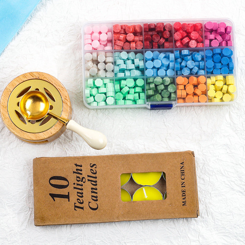 Fire paint stove seal spoon envelope rubber wood fire paint beech wood small melting furnace melting wax spoon fire paint seal raw material
