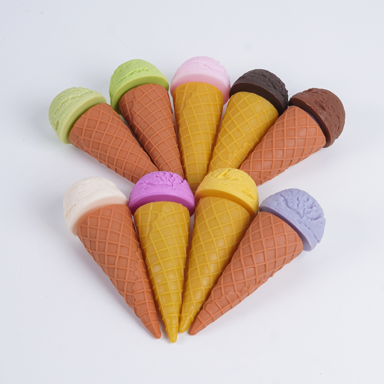 PVC simulación de helado modelo desmontable helado helado juguetes red DIY velcro helado