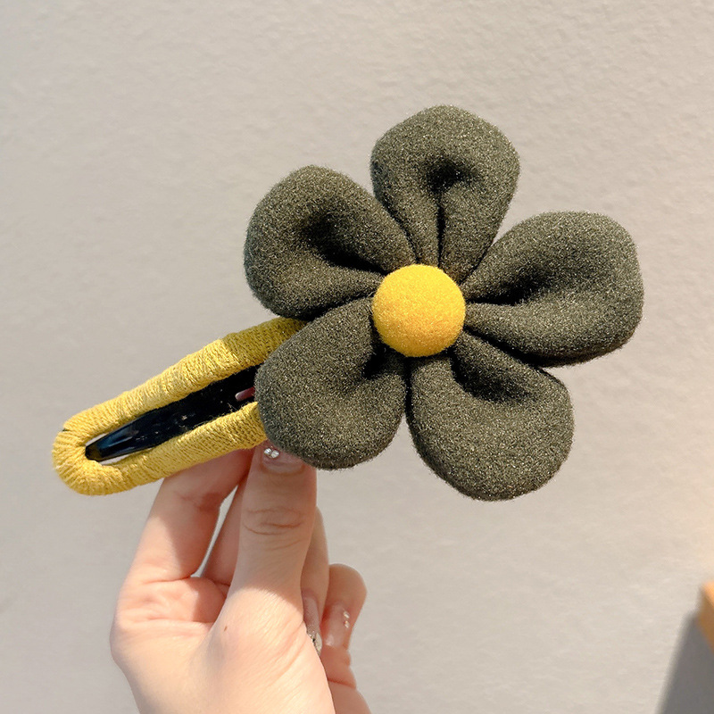 Pinzas para el pelo con forma de moño de felpa para otoño e invierno para mujer, pinzas versátiles tipo pico de pato para cabello grueso, lindas horquillas con forma de oso, accesorios para el cabello.