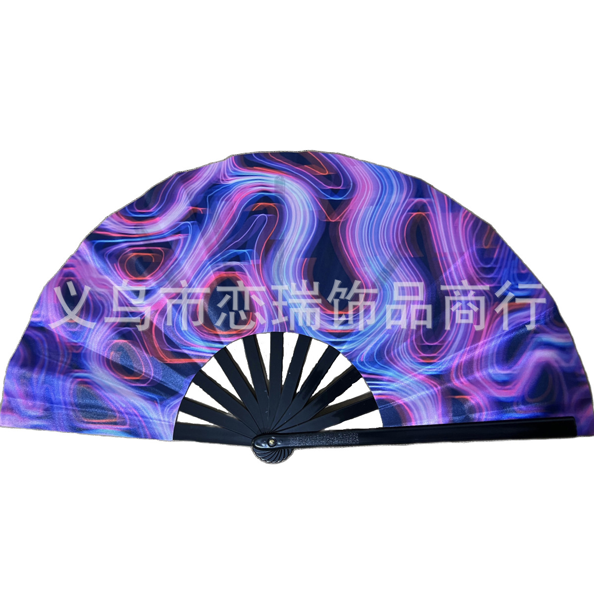 10 pulgadas 33cm dólar estadounidense euro libra ventilador impreso ventilador fluorescente plástico plegable hueso del ventilador poliéster accesorios de abanico