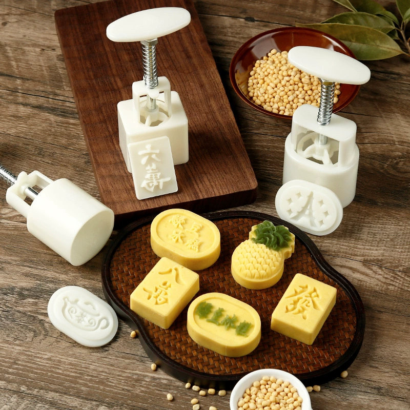 Домашняя выпечка на Mid-Autumn Festival: Mooncake в широком стиле, Mooncake buns, Ice Sesm Shim Summer, прессование цветка, одноразовая лешу тортовая форма