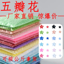 整包装多颜色树脂五瓣花立体树脂装饰美甲穿戴甲手机壳装饰配件