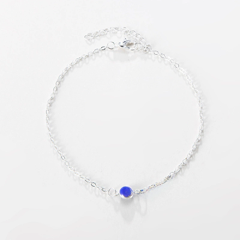Аксессуар, металлическая этническая синяя ankle bracelet, европейский стиль, бохо стиль, этнический стиль