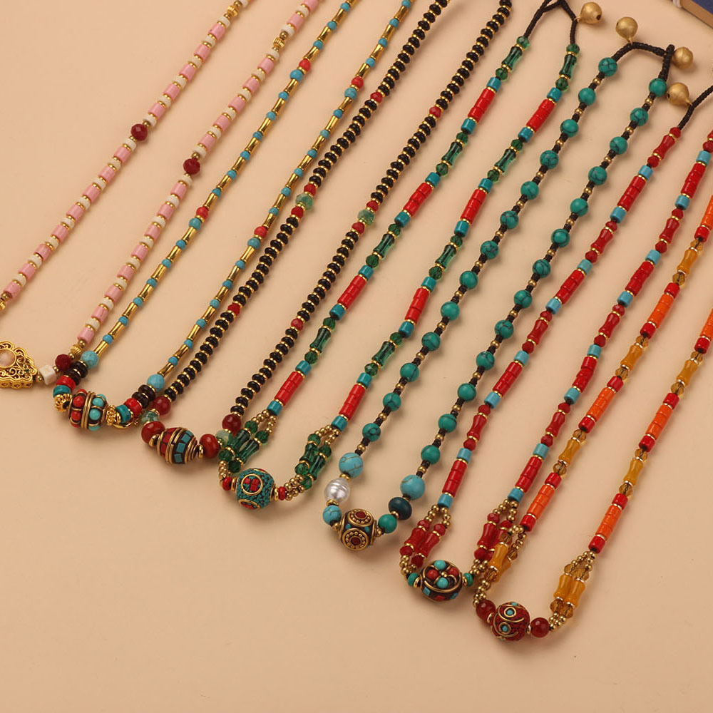 Hot-Selling Nepalese Xizang-Style Necklace for Women, Versatile Ethnic Style Necklace, New Chinese Style Light Luxury Accessories, Selected Tourist Attractions