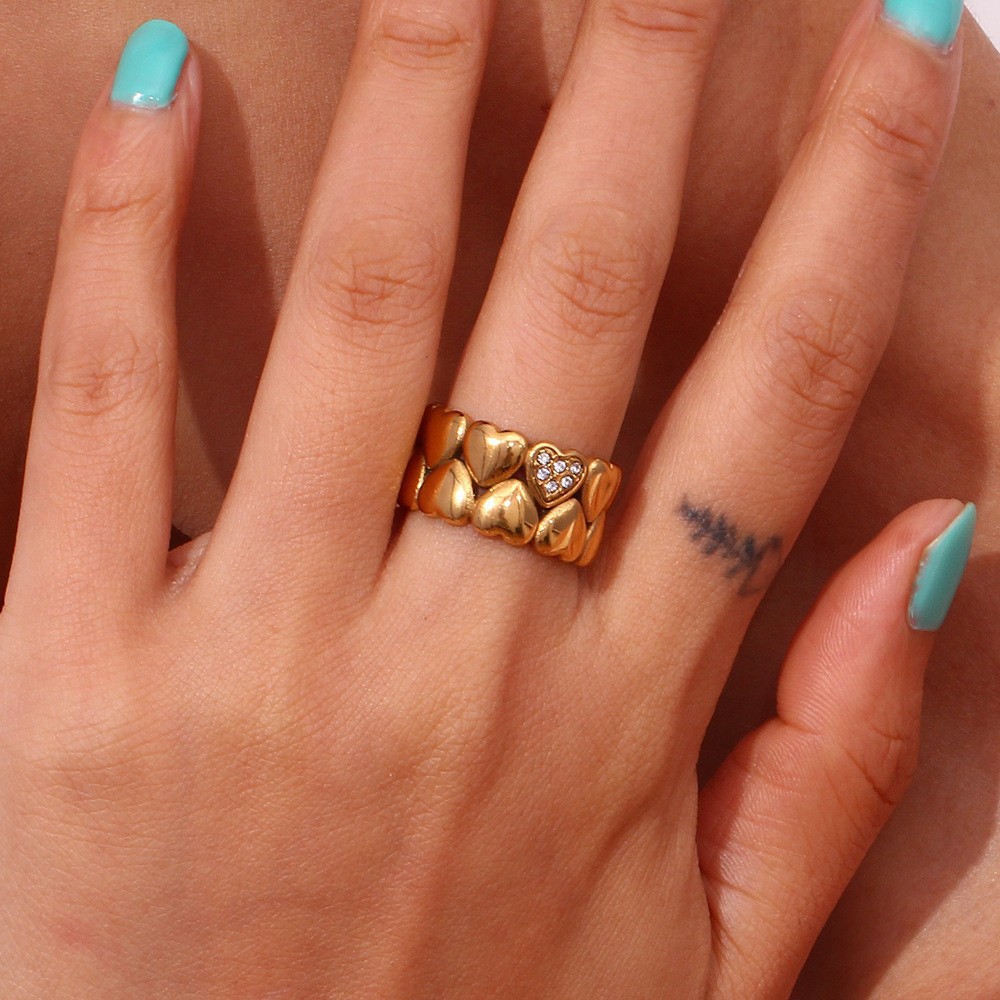 10g Weight Rings Classification 6, 7, 8 Ring Size 1 Piece Quantity Daily Occasion 304 Stainless Steel Material Geometric, Oval Pattern Women's Gender Elegant Style Wholesale Jewelry Elegant Geometric Oval 304 Stainless Steel Rings 13
