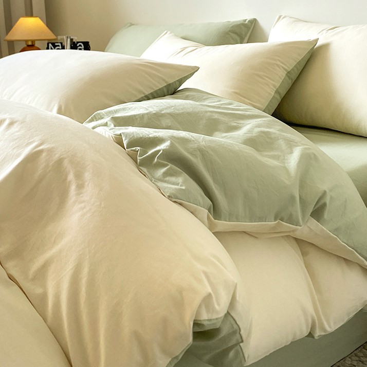 Cama de algodón de clase A de cuatro piezas de algodón 2025 nueva funda de edredón de alta gama sábana ropa de cama simple juego de tres piezas