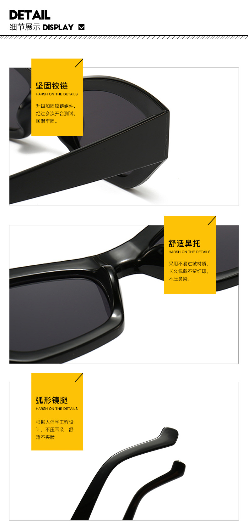 Irregular Retro Sunglasses display picture 14