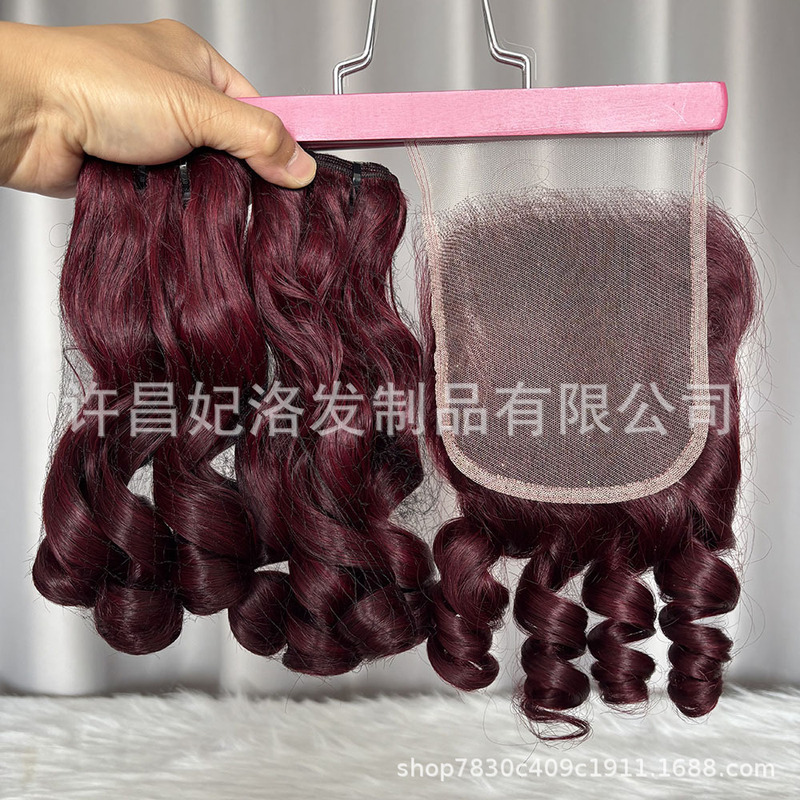 Top Grade # 99J 14A Bouncy Curls Chinese Human Hair Bundles Top Grade # 99J 14A Bouncy Curls Chinese Human Hair Bundles