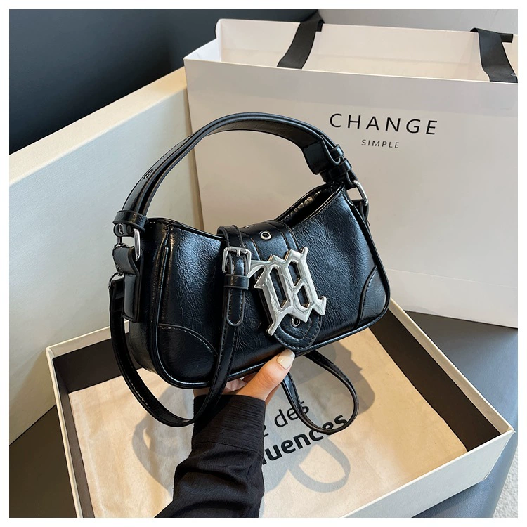 Small shoulder bag, one-shoulder underarm handbag, 23×8×12 cm, lightweight 0.34 kg — multiple colors