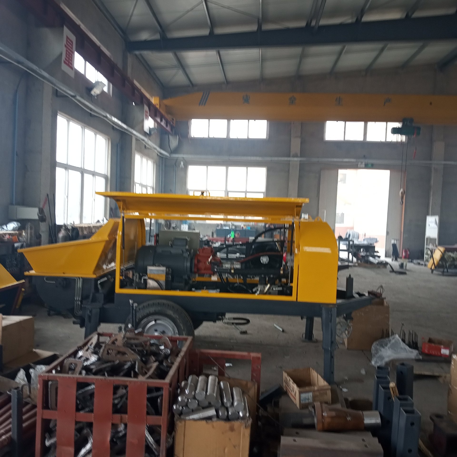 40细石混凝土地泵 HBTS40打大石子混泥土地泵 配125管道 40电拖泵