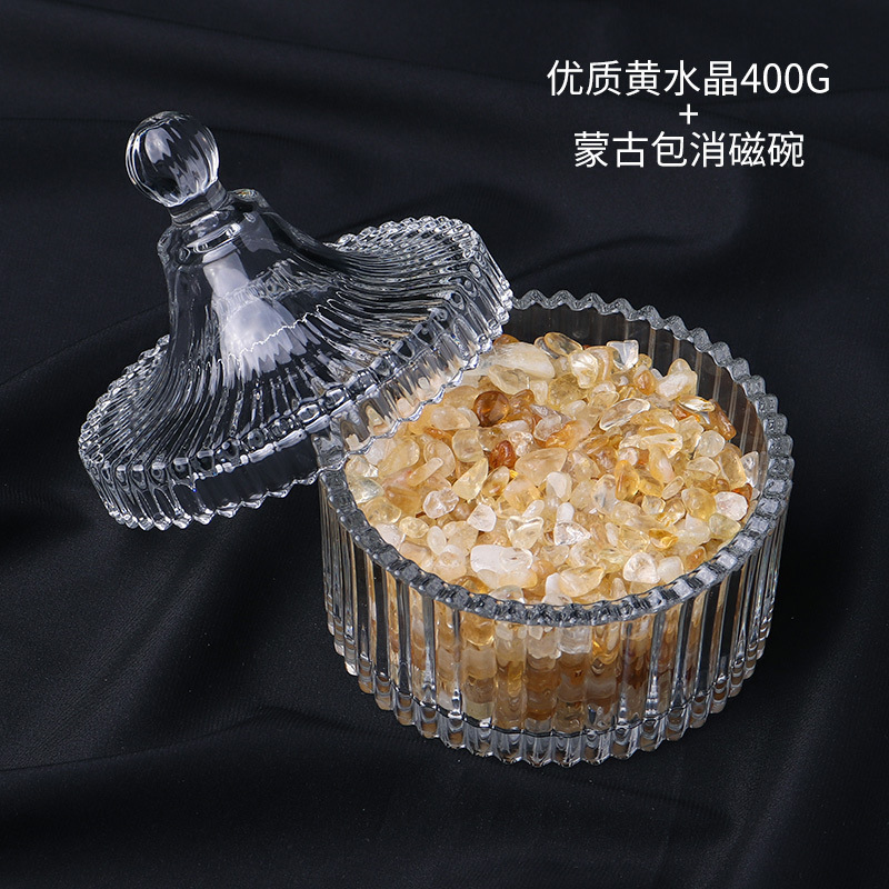 Chất lượng cao Citrine 400G yurt khử từ bát