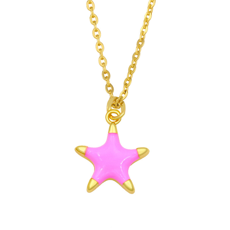 Simple Starfish Pendant Necklace display picture 2