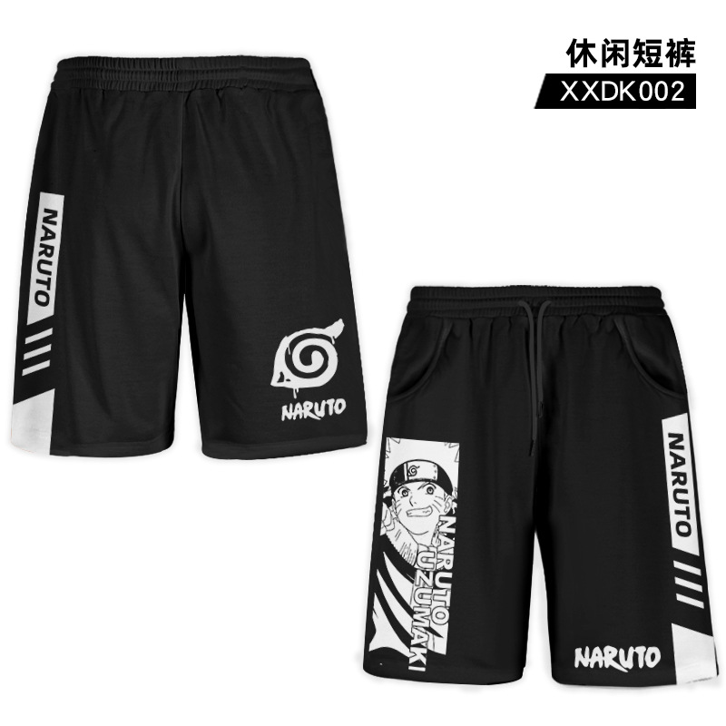 Cross-Border Summer Men's Sports Casual Pants Cartoon Anime Beach Shorts Loose and Comfortable Five-Point Sweatpants Wholesale