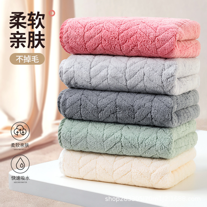 Toallas para lavar la cara, absorber el agua, espesar, suave, absorber el agua, no perder el cabello, toallas de baño de secado rápido para hombres y mujeres en el hogar